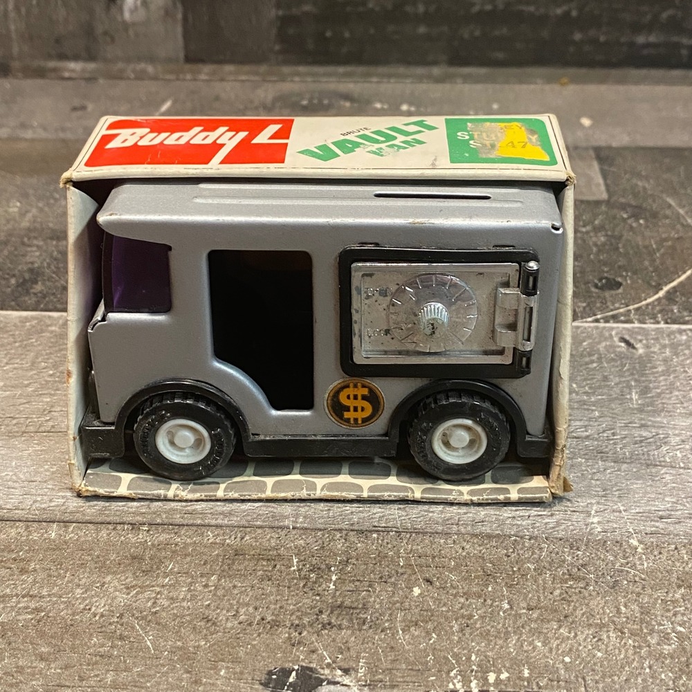Vintage Buddy L Brute Vault Van Armored Truck Bank Steel Toy 4933 Made in Japan